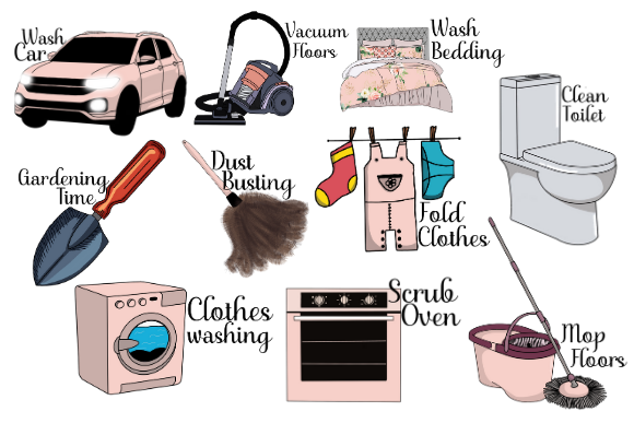 Download House Cleaning Planner Stickers Graphics - House Collection