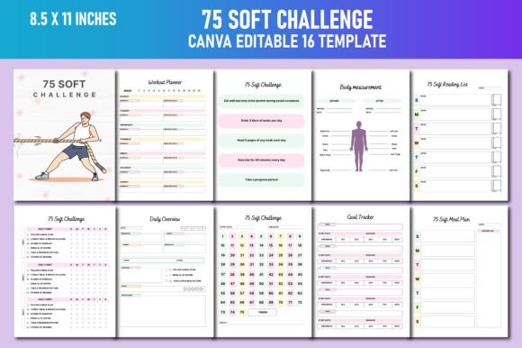 Download 75 Soft Challenge Canva KDP - 75 soft challenge Collection
