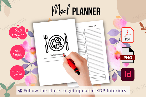 Download Meal Planner - Ready to Upload KDP File - Premium Bundle