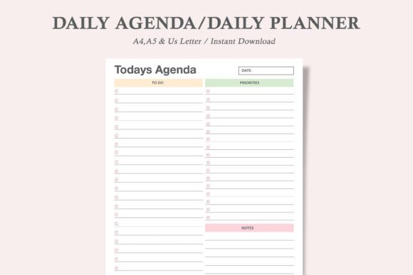 Download Todays Agenda,Daily Agenda,Daily Planner - Agenda Collection